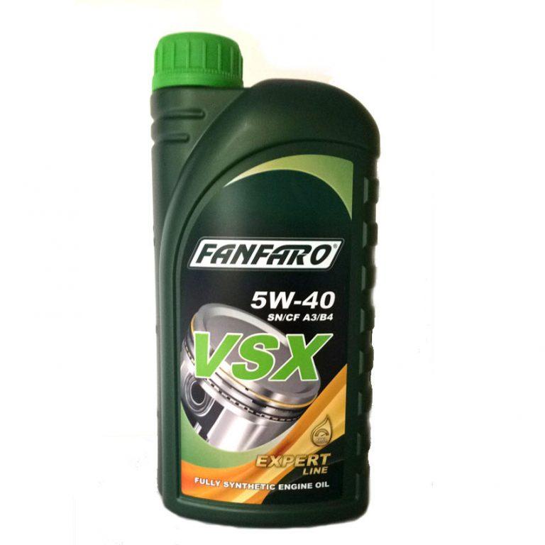 Моторное масло синтетика FANFARO VSX 5W-40 1L - фото 1 - id-p67171036
