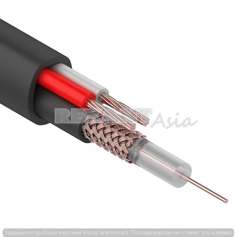 Кабель КВК-П-2 +2x0,75 мм² (Cu/CCA) (96) черный (бухта 200 м) PROconnect