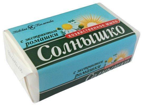 Мыло хозяйственное "СОЛНЫШКО" 140 г с ромашкой, 4 шт, фото 2