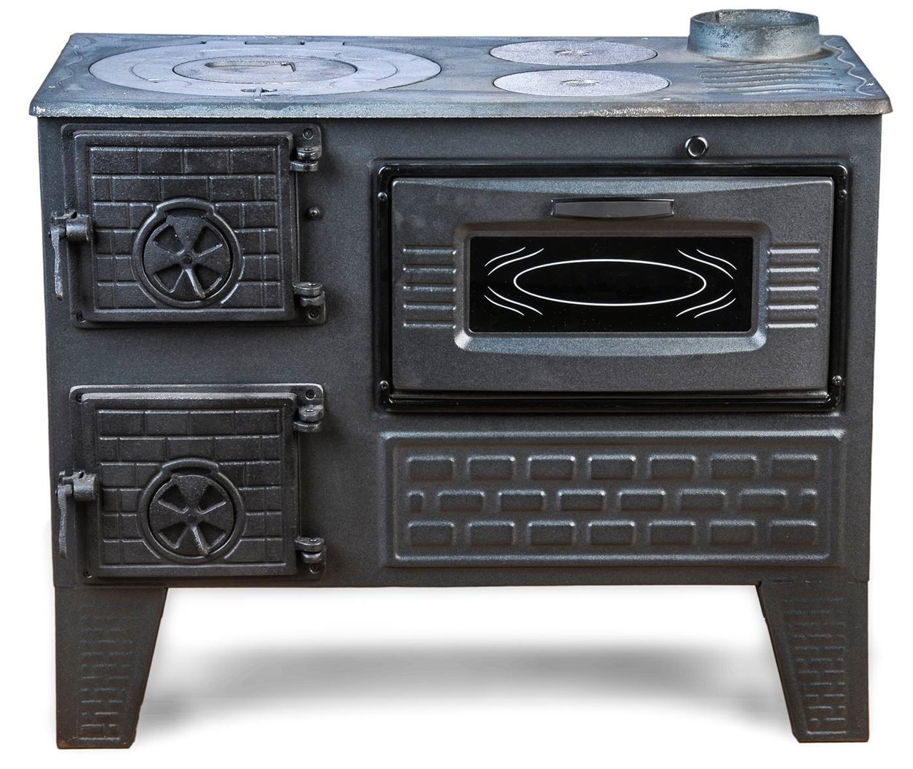 Чугунная отопительно-варочная печь с духовкой Мастерпечь ПВ-04