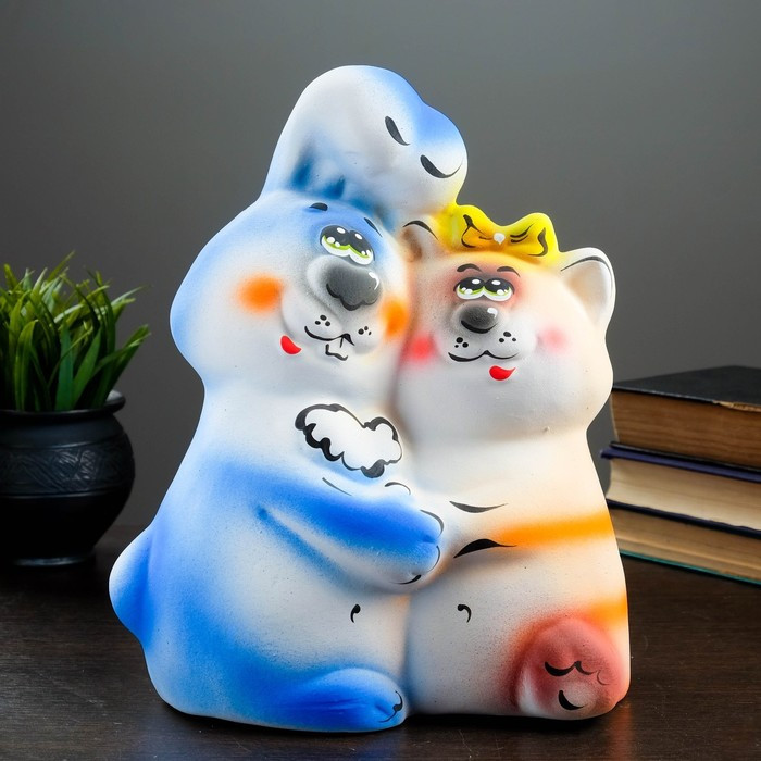 Копилка "Кот и кролик" 30см