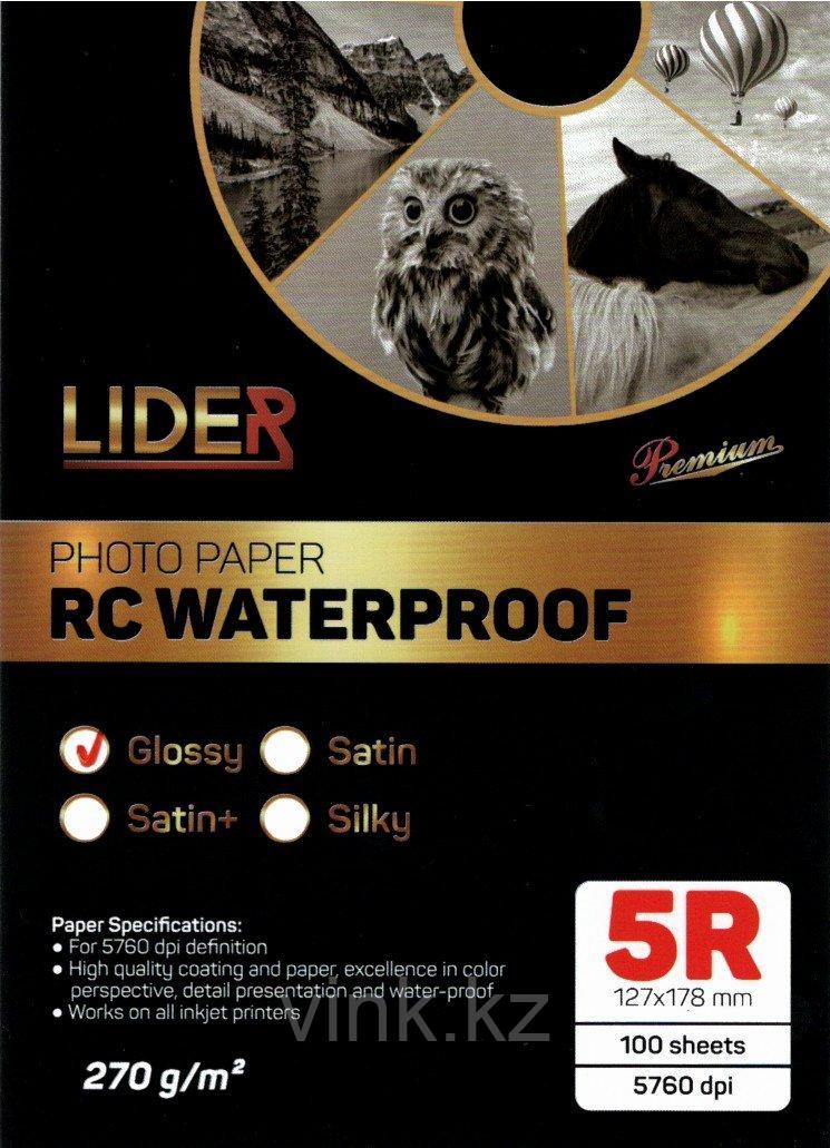 Фотобумага LIDER,RC, суперглянцевая, 5R, 270 гр.,100л, фото 1