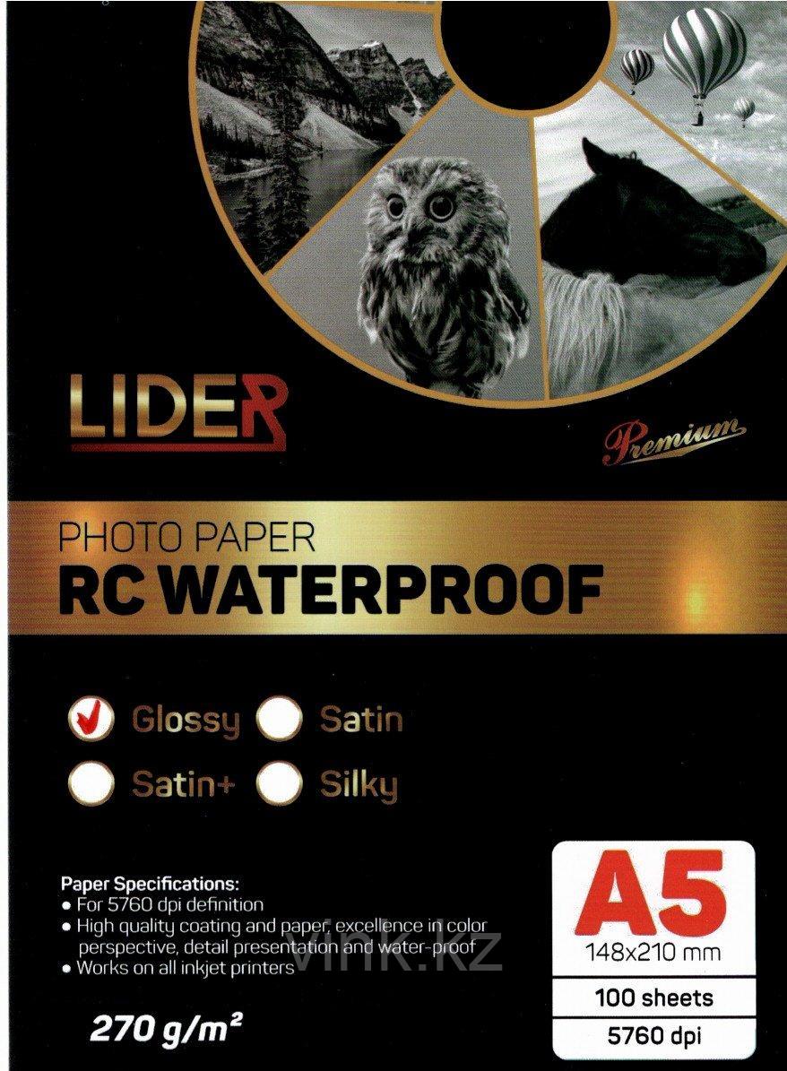 Фотобумага LIDER, RC, суперглянцевая, A5, 270 гр.,100 л., фото 1