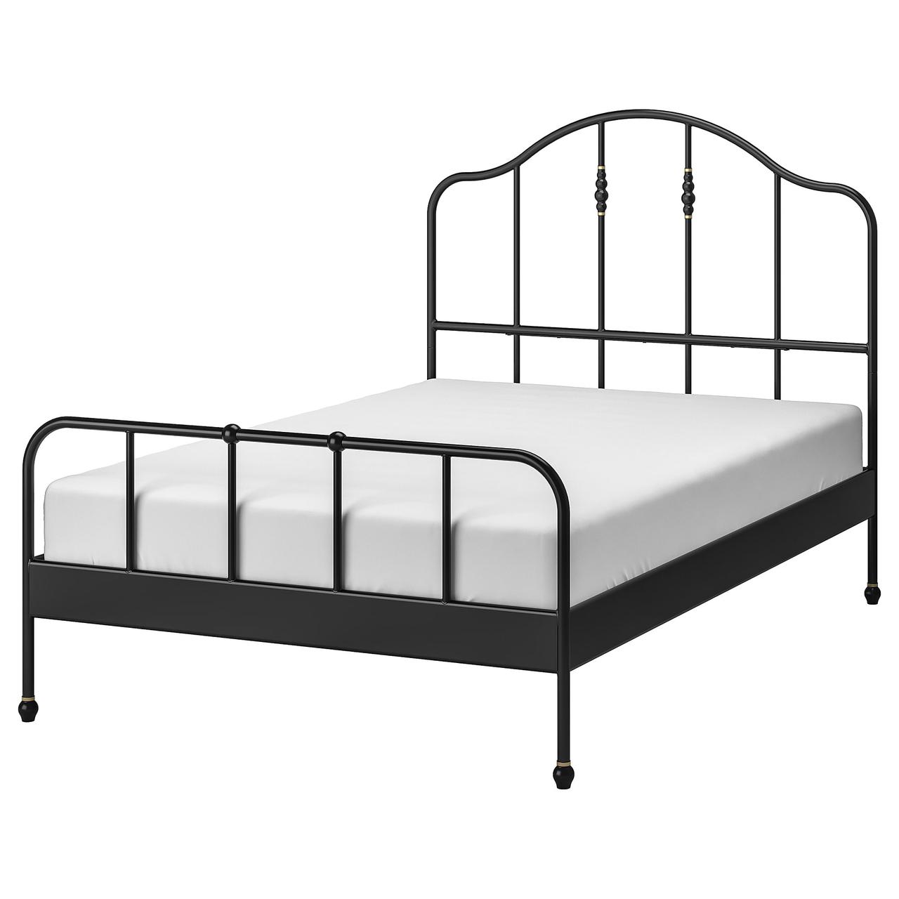 Кровать САГСТУА черный Лурой 140x200 см ИКЕА, IKEA
