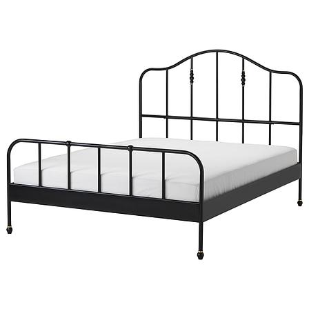Кровати САГСТУА черный Лурой 160x200 см ИКЕА, IKEA, фото 2