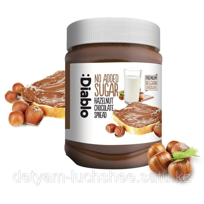 Орехово-шоколадная паста без сахара, Diablo No Added Sugar, 350 г
