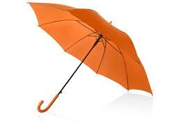 Зонт трость оранжевый. - фото 1 - id-p1411850