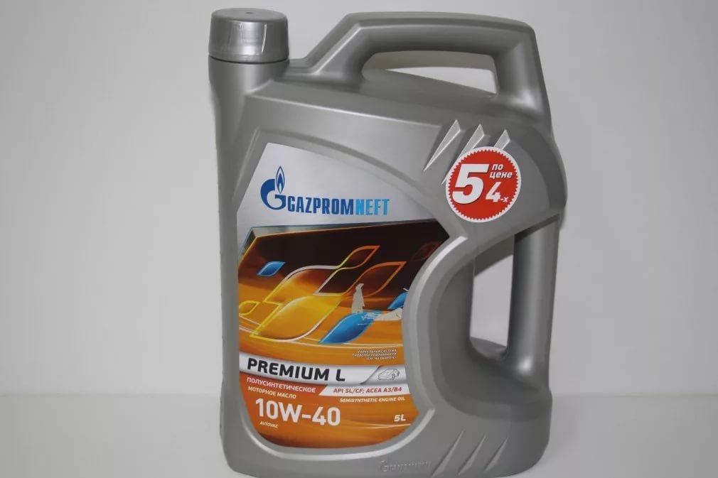 Полусинтетическое моторное масло Gazpromneft Premium L 10w40 5L