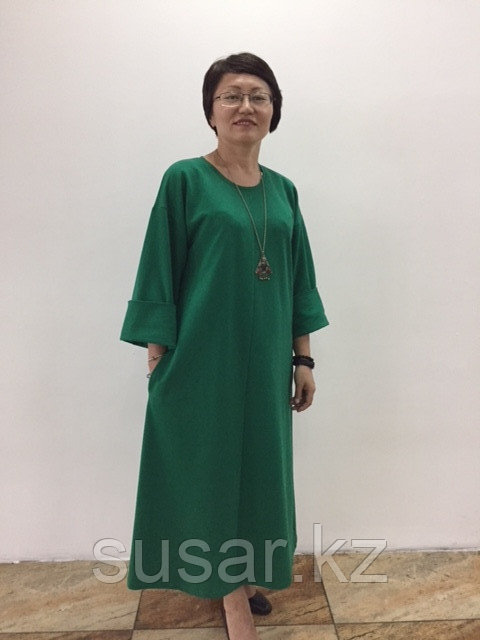 Платье зеленое трапеция, фото 1