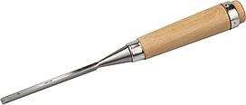 Стамеска-долото "СТ 500" с деревянной ручкой, хромованадиевая, 8мм, ЗУБР