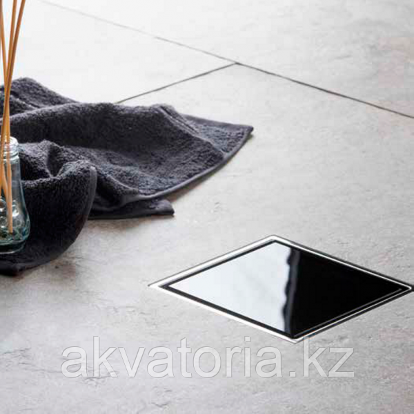 13000089 Душевой трап Pestan Confluo Standard Black Glass 1