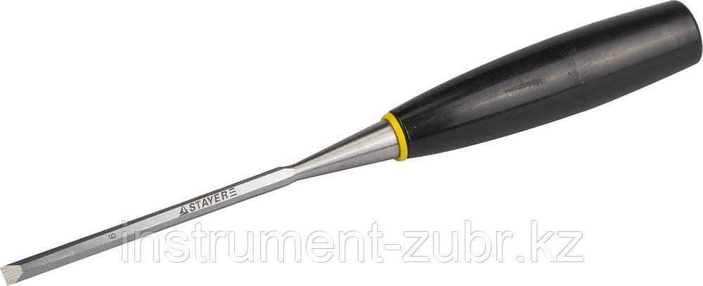 Стамеска "ЕВРО" плоская с пластмассовой ручкой, 6мм, STAYER