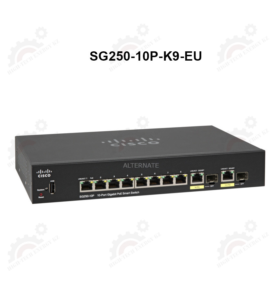 Cisco SG250-10P 10-port Gigabit PoE Switch - фото 1 - id-p67032676