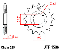 Звезда передняя JTF1586.15
