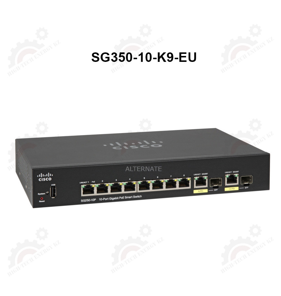 Cisco SG350-10 10-port Gigabit Managed Switch - фото 1 - id-p67032682