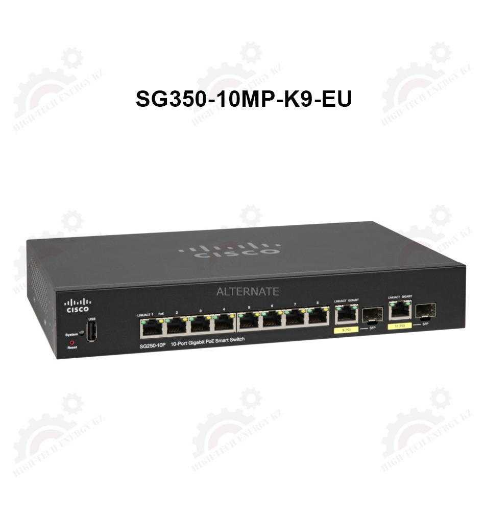 Cisco SG350-10MP 10-port Gigabit POE Managed Switch - фото 1 - id-p67032683