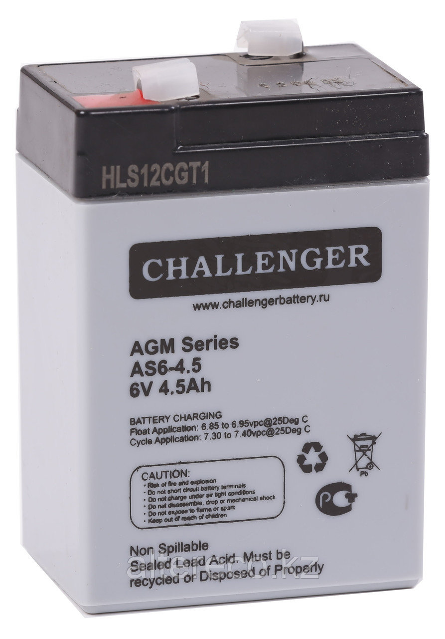 Аккумулятор Challenger AS6-4,5 (6В, 4,5Ач) - фото 1 - id-p67311093