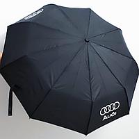 Зонт с логотипом Audi, с деревянной ручкой.
