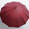 Зонт-трость бордовый, стальные спицы.