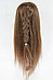 Голова-манекен шатен волос натуральный животный Як (100%) - 60 см, фото 7