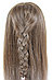 Голова-манекен шатен волос натуральный животный Як (100%) - 60 см, фото 8
