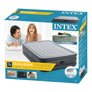 Высокая надувная кровать Intex 64140 ( размеры: 203 х 152 х 51 см ), фото 2