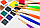 Набор кистей для рисования 6 шт синтетика плоские разноцветные (длина от 15-13.5 см), фото 6