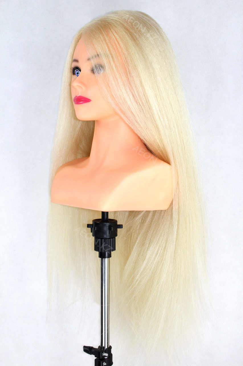 Голова-манекен с торсом блонд волос натуральный 85% 70 см - фото 1 - id-p58916036