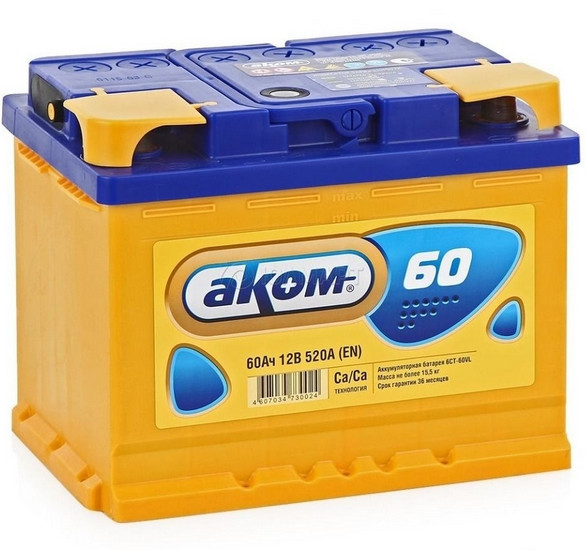 Аккумулятор для автомобиля АКОМ 60