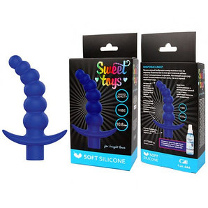 ВИБРОМАССАЖЁР L 10.8 см D 1.7x2.8x3.3 см, силикон, цвет синий