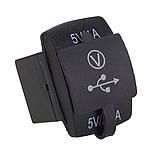 USB зарядное устройство в авто кнопки с вольтметром 12-24В, фото 7