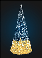 Новогодняя Конус-елка со звездами - 3D SE 60