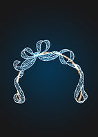 Светящаяся новогодняя арка с подарочной лентой - 3D GR 29