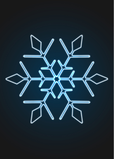 Световое панно "Снежинка 74см" - PA 14