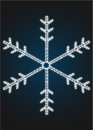 Световое панно "Снежинка 110см" - PA 11