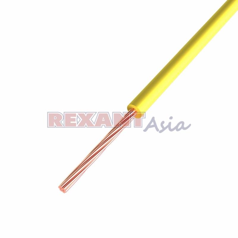 Провод ПГВА REXANT 1х0.50 мм², желтый, бухта 100 м