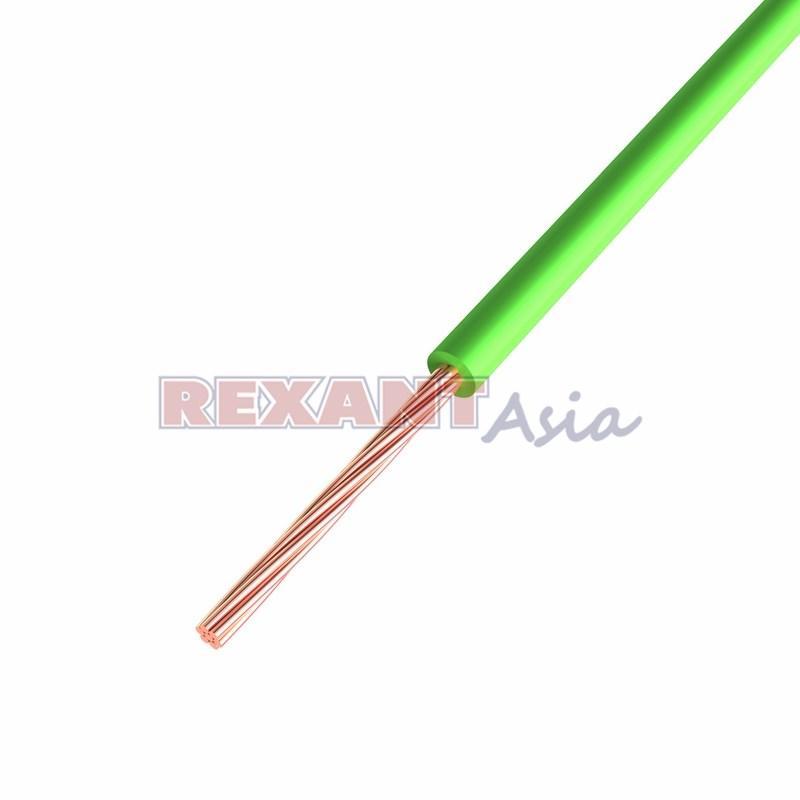 Провод ПГВА REXANT 1х1.50 мм², зеленый, бухта 100 м