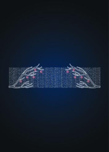 Перетяжка праздничная Зимняя ветка - SE 66