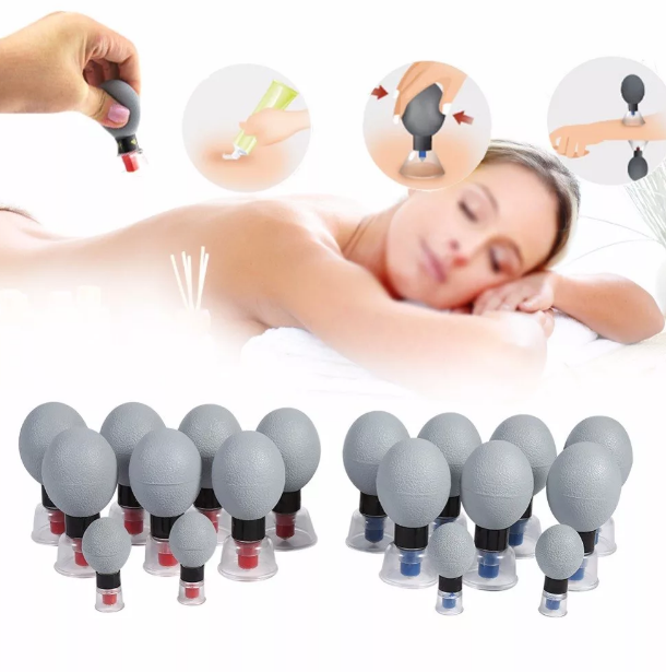 Банки магнитные аккопунктурные Хаси,Банки-присоски - Magnetic Acupressure suction cup 12шт