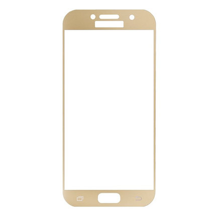Защитное стекло Samsung A7 2017, A720 2017, Окантовка Gold A-Case, фото 2