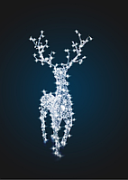 Олень светодиодный, исполнение Ажур, серия 2,5 м, динамика - OL 93