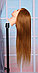 Голова-манекен русо-рыжий волос натуральный животный Як (100%) - 60 см, фото 3