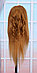 Голова-манекен русо-рыжий волос натуральный животный Як (100%) - 60 см, фото 5