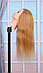 Голова-манекен русый волос натуральный европейский (100%) - 55 см, фото 8
