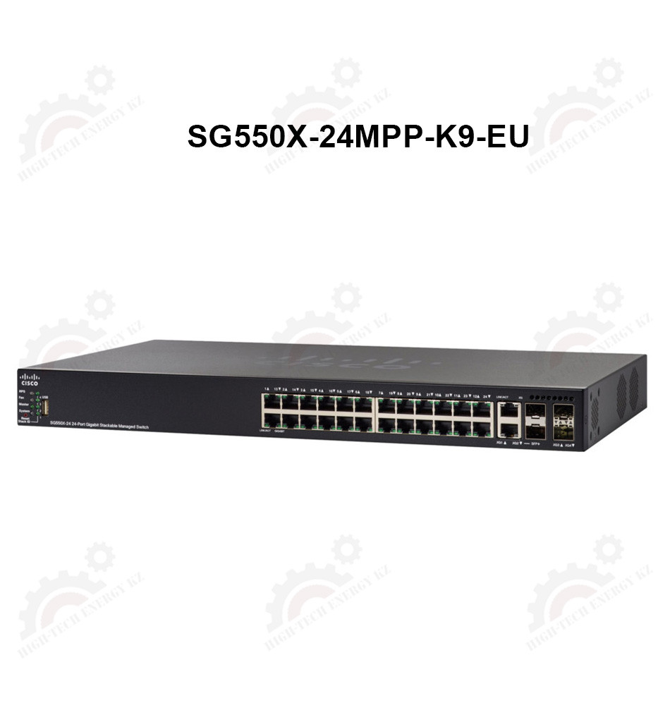 Cisco SG550X-24MPP 24-port Gigabit PoE Stackable Switch - фото 1 - id-p67032707