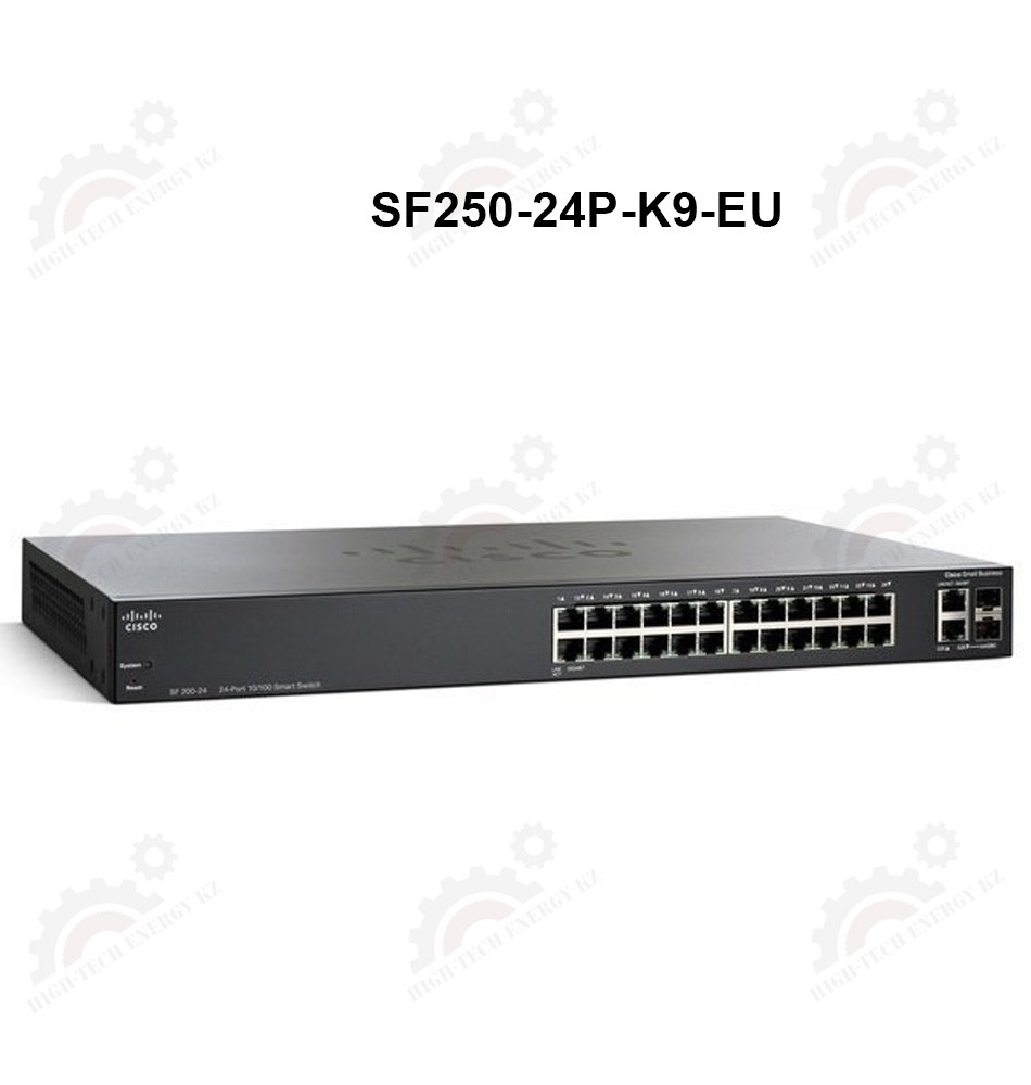 SF250-24P 24-Port 10/100 PoE Smart Switch - фото 1 - id-p67032716