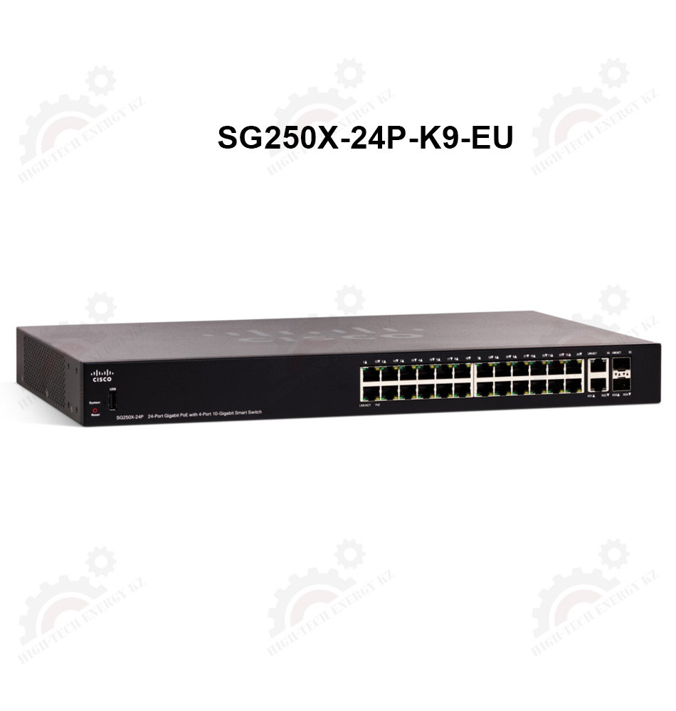 SG250X-24P 24-Port Gigabit PoE Smart Switch with 10G Uplinks - фото 1 - id-p67032724