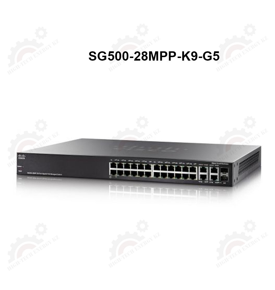 SG500-28MPP 28-port Gigabit Max PoE+ Stackable Managed Switc - фото 1 - id-p67032730