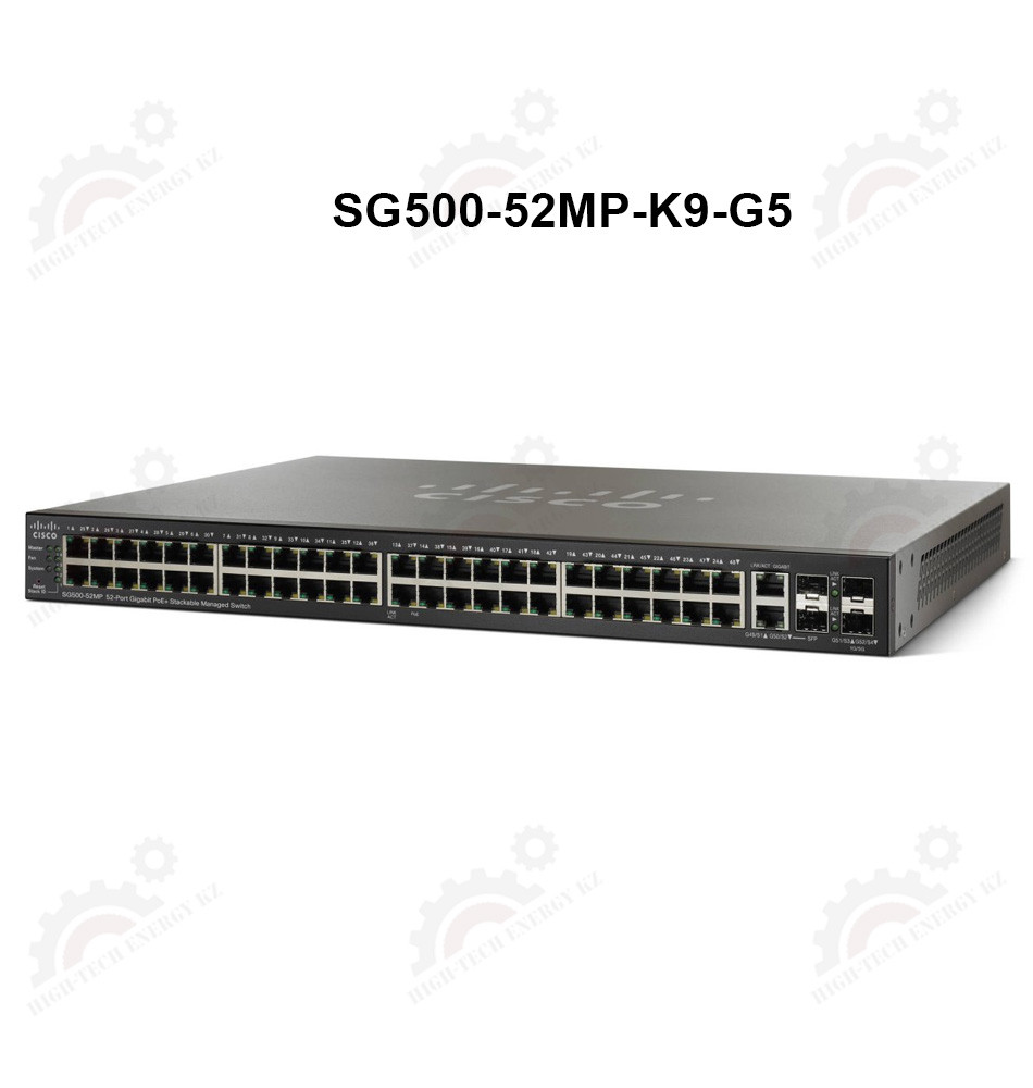 SG500-52MP 52-port Gigabit Max PoE+ Stackable Managed Switch - фото 1 - id-p67032731