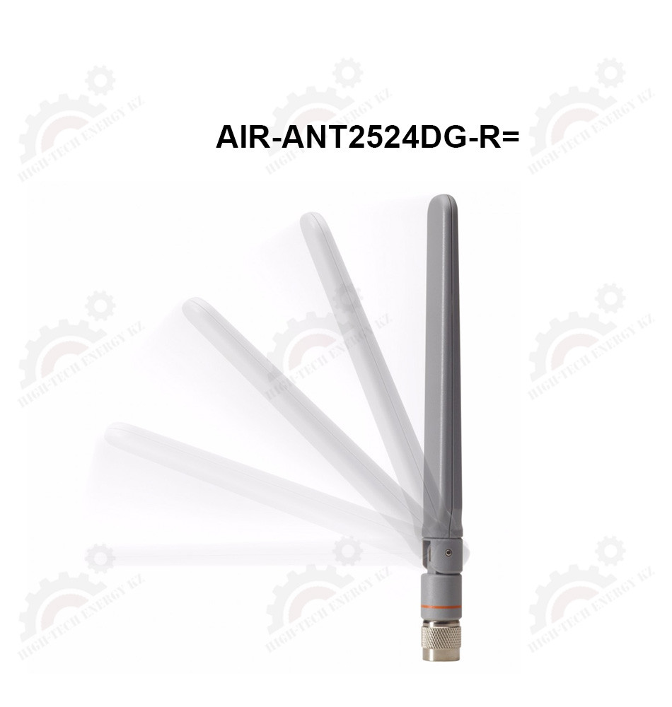 2.4 GHz 2 dBi/5 GHz 4 dBi Dipole Ant., Gray, RP-TNC
